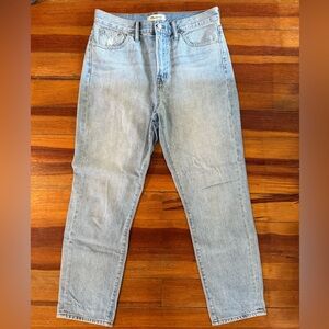 Madewell Straight Leg Midi Rise Jean